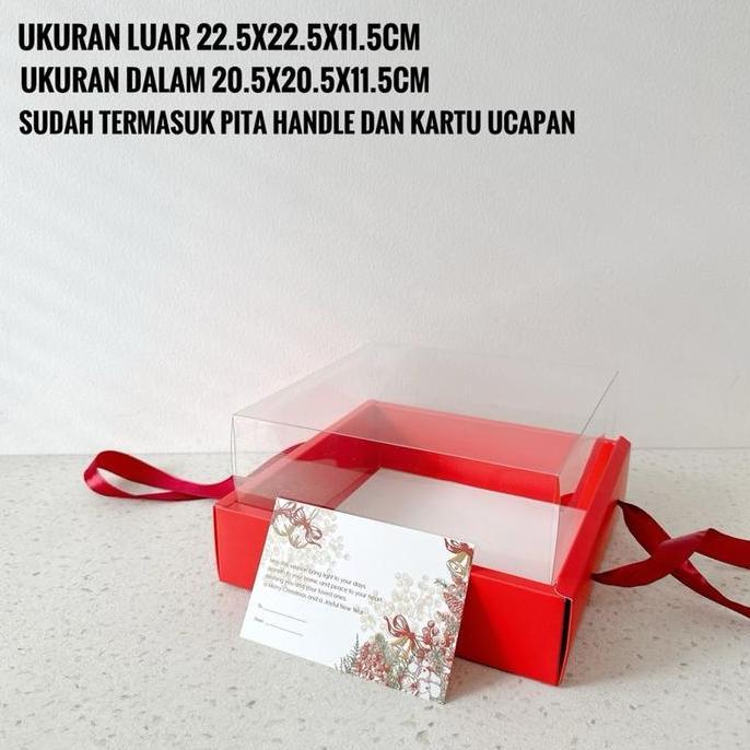 NEW (Isi 5 Pcs) Box Kue Mika Natal Imlek | Kotak Kue Mika Natal