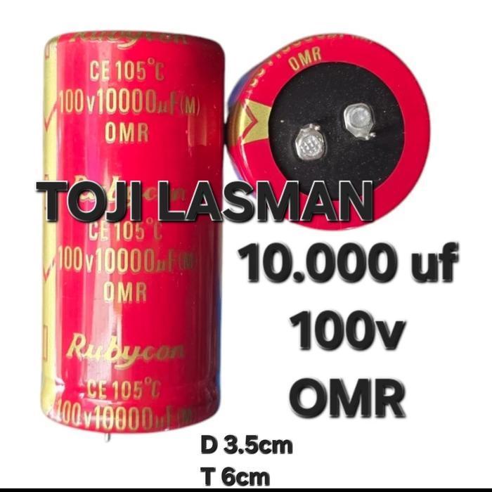 ( 10.000 uf 100v rubicon ) elko elko psu 10.000 uf mikro micro merah uf 100 v volt 10k 10.000uf 105 