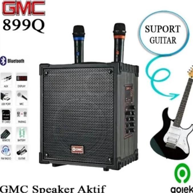 BEBAS ONGKIR - Speaker Active GMC 899Q 899 Q Speker Aktif Portable Bluetooth USB+2Mic