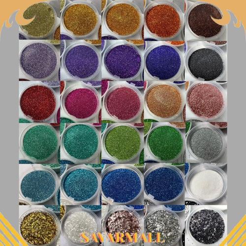 Harga Grosir 100G Glitter Bubuk Powder Gliter Serbuk Glitter Bahan Henna, Slime, Nail Art, Resin