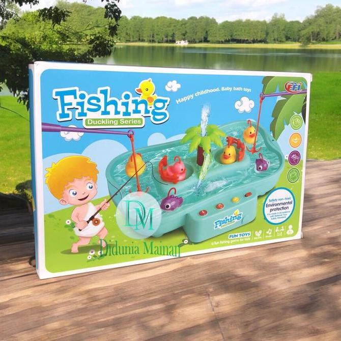 Mainan Pancing Ikan Bebek Edukasi Anak Pancingan Go Fishing Duck Elektrik Set