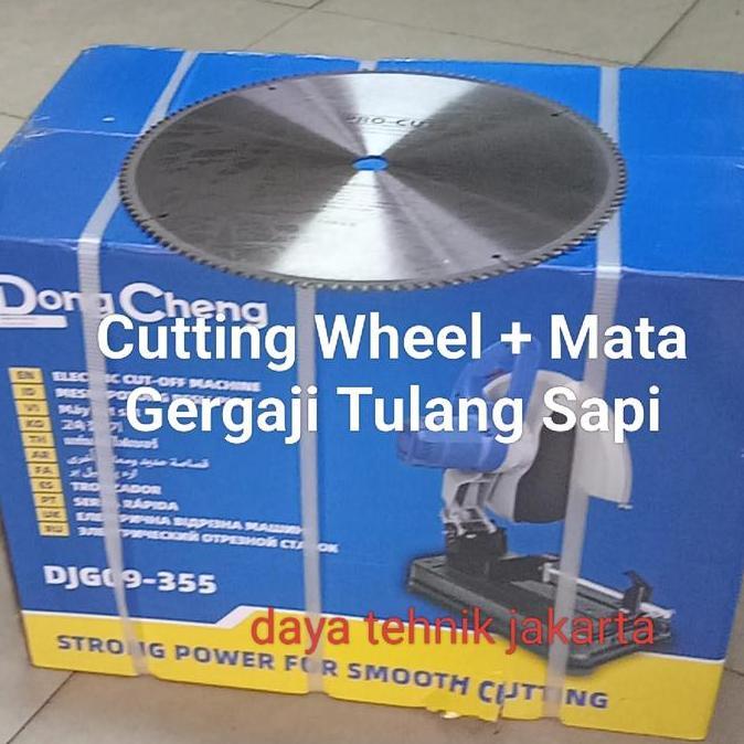 mesin gergaji tulang sapi 14" set mata gergaji / cutting wheel potong tulang dongcheng + 1 pcs mata 
