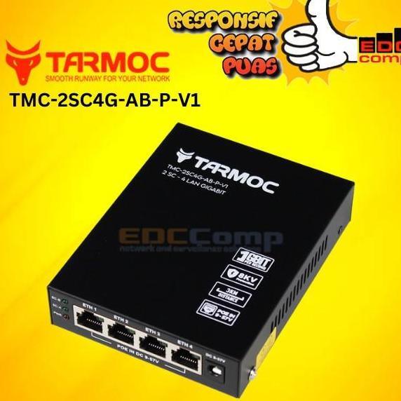 Tarmoc TMC-2SC4G-AB-P-V1 | Media Converter 2 FO 4 LAN Gigabit POE IN