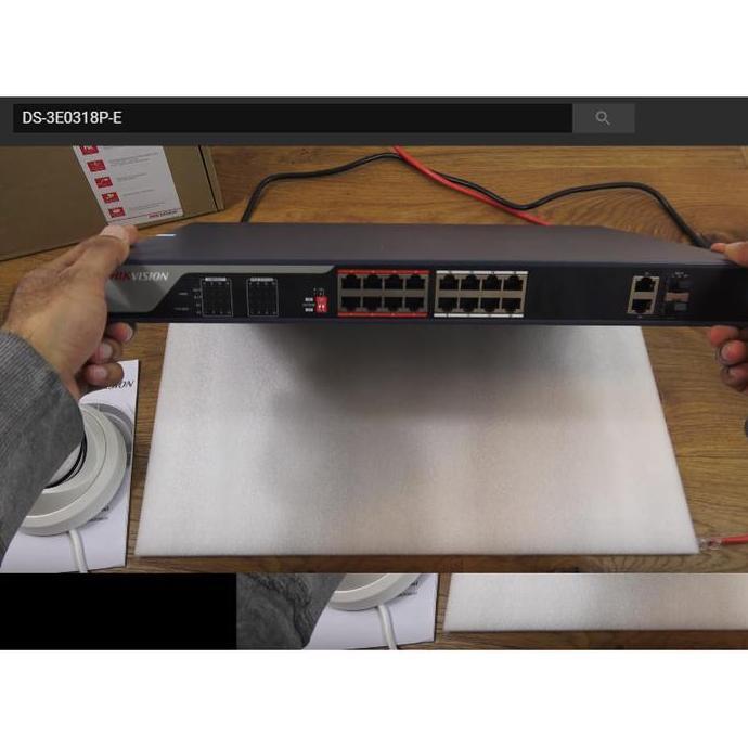 Hikvision DS-3E0318P-E POE Switch Hub Resmi Garansi Hikvision