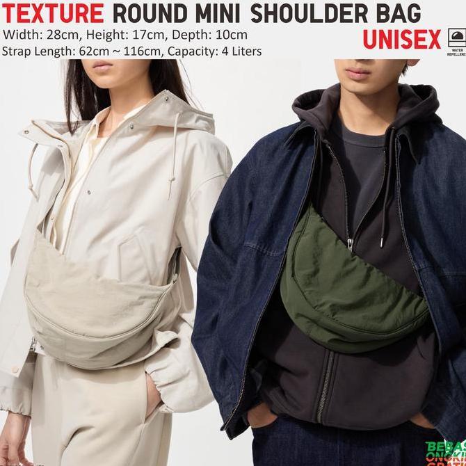 Denberkah99 - Tas Selempang UNIQLO Mini Round Shoulder Bag Nylon - Slingbag Original