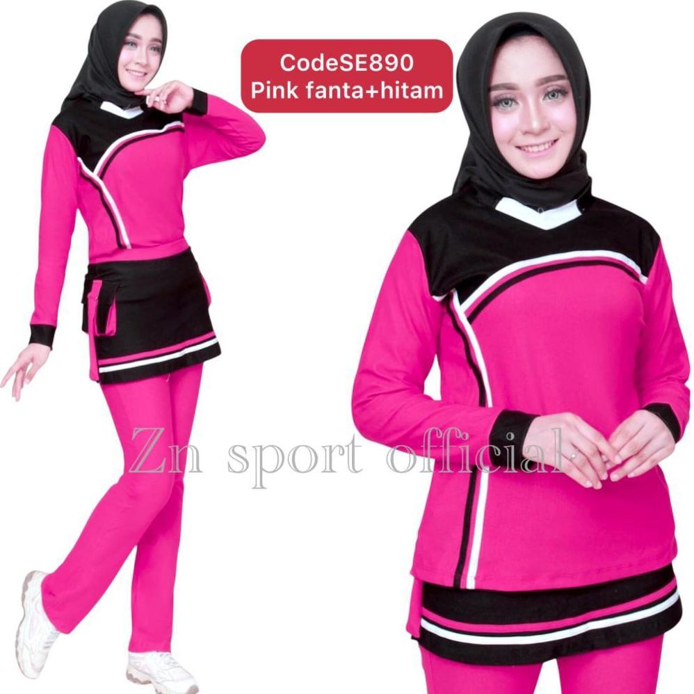 stelan baju senam wanita dewasa baju olahraga wanita setelan olahraga muslim celana rok olahraga ste