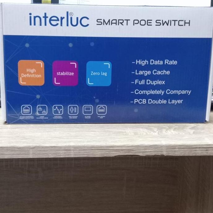 Switch POE 8 port - Poe Cctv 8Ch Gigabit Interluc