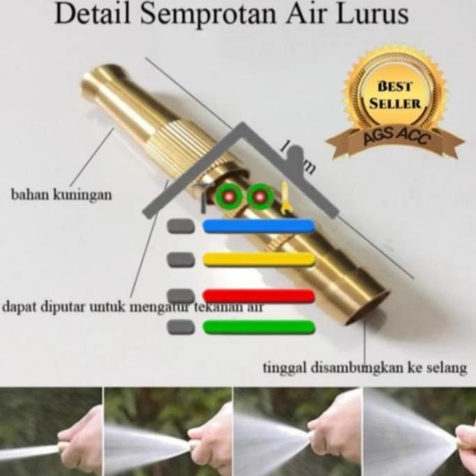 semprotan air kran Kuningan 5/8" / nozle semprot air taman