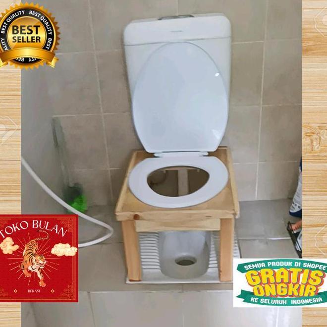 Wc Toilet Duduk Kayu Closet Wc Duduk Kayu Portable Alat Bantu Hamil