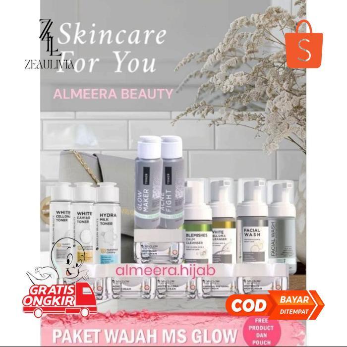 ew-98 MS GLOW PAKET WAJAH + SERUM ORIGINAL (SUDAH BER BARCODE BPOM) Hemat