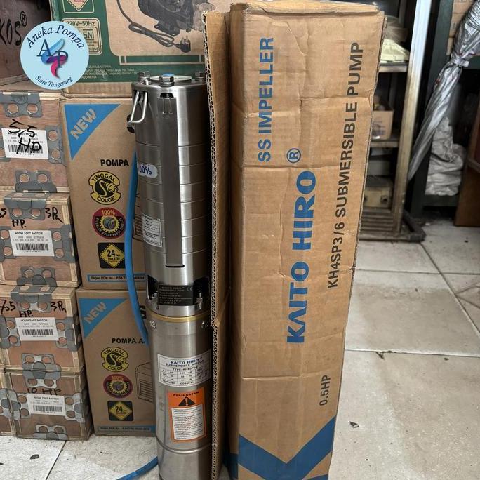 Pompa Submersible Satelit Kaito Hiro 1/2 Hp 4 Sp 3-06 Stainless Asli