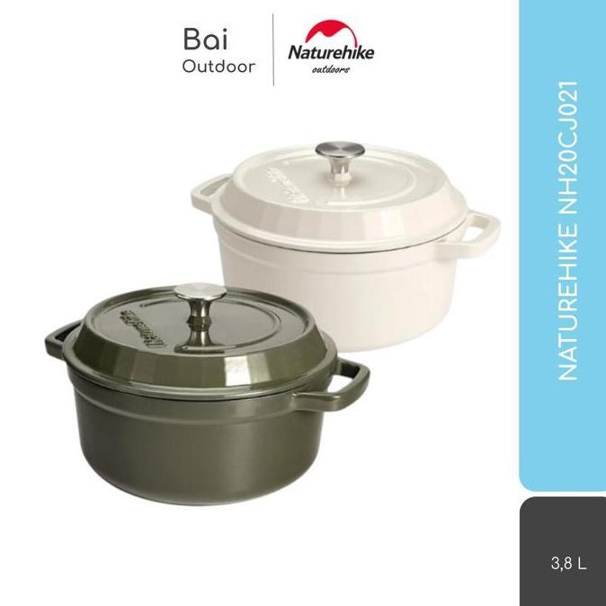 ENAMEL POT 38L NATUREHIKE NH20CJ021 PANCI NESTING COOKING SET CAMPING