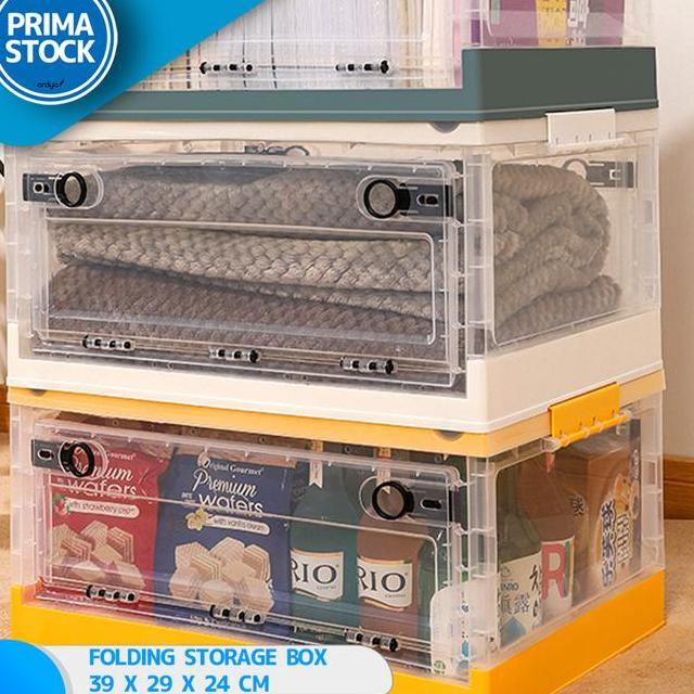 Folding Storage Box Lipat Container Kotak Tempat Baju Transparan