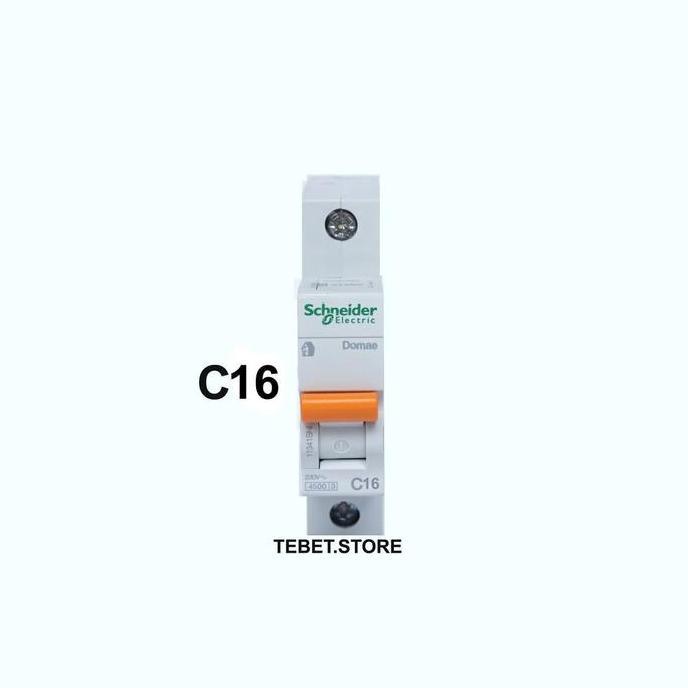 MCB 1 PASE C 16 / 16 AMPER MERK SCHNEIDER MERLIN GERIN