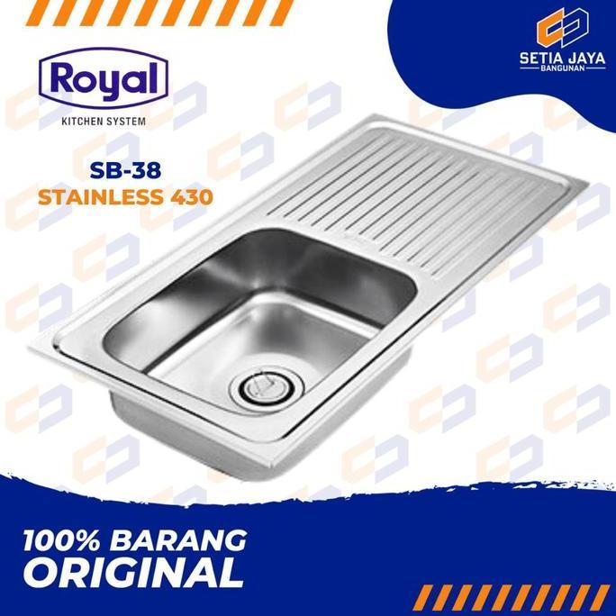 barkajule_ - sink tempat bak cuci piring royal stainless steel sb38 | bak cuci piring stainless 38 c