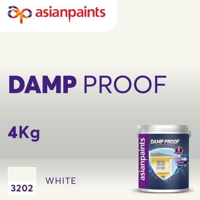 TERBARU - Cat Anti Bocor Waterproofing ASIAN PAINT DAMP PROOF White 4kg