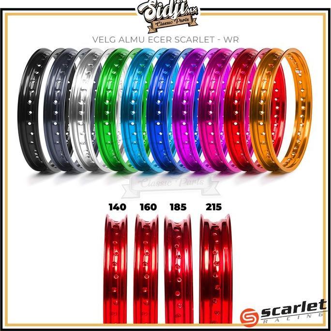 VELG LINGKAR ECER ALUMUNIUM SCARLET RACING R14 R16 R17 R18 140 160 185 215 MOTOR CB 150 R MIO VARIO 