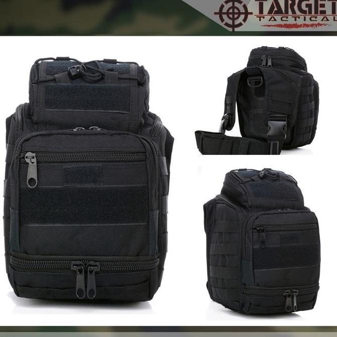 Tas Selempang Tactical 803 Silver Knight USA Import - Hitam