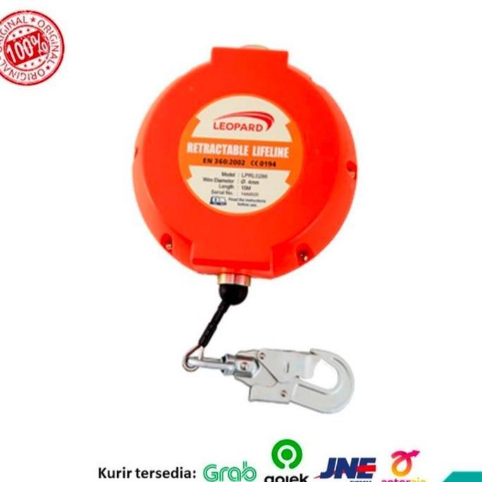 TERMURAH - safety retractable life line 15M leopard