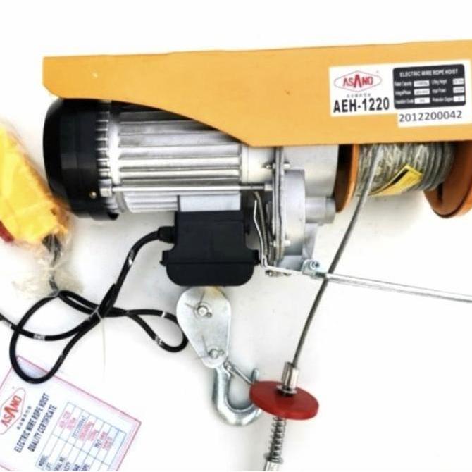 Electric Hoist Asano Katrol Elektrik 1200 Kg 20 Meter 12 Meter