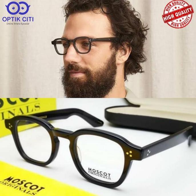 frame kacamata pria bulat moscot momza premium grade original