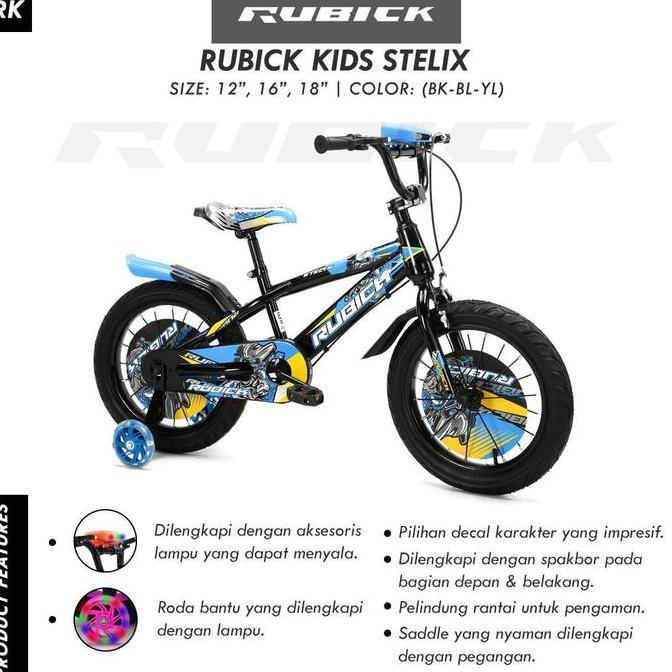 Sepeda Anak Bmx 16 18 Inc Rubick Ban Jumbo Bisa Buat Umur 4-9 Tahun Ke Atas New