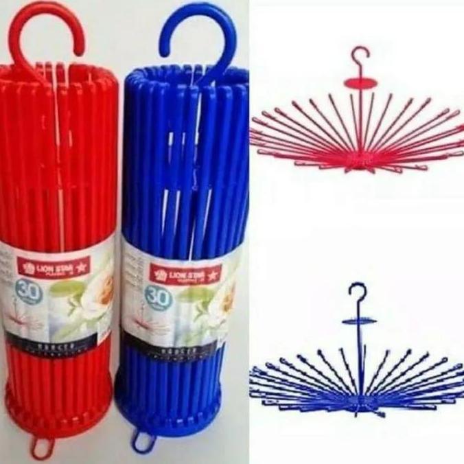 Gantungan Baju Bayi 30 Stik Lion Star / Folding Hanger Gantungan Baju Bayi Bulat Lion Star