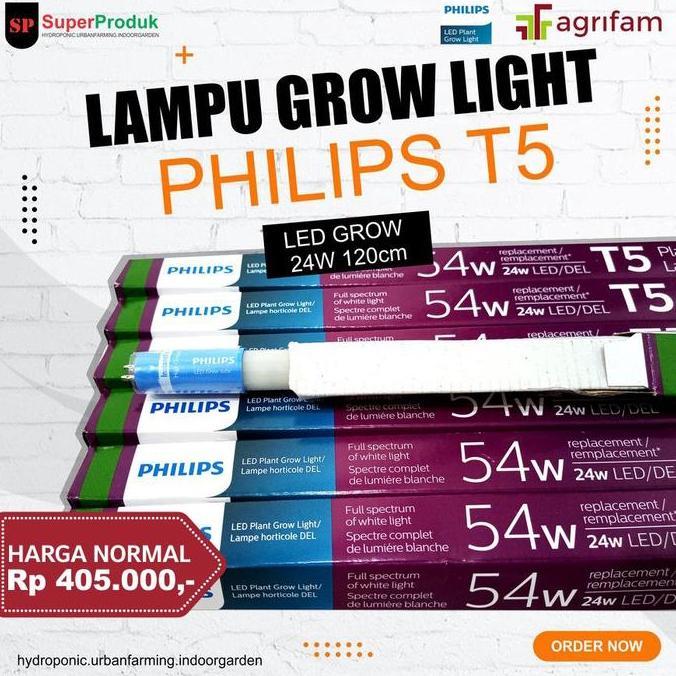 New- Lampu Tanaman Grow Light Philips T5 24w 120cm LED