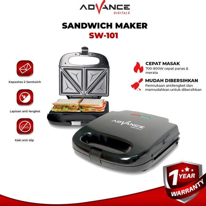 Sw101 Sandwich Maker Panggang Pemanggang Roti Bakar Low Watt