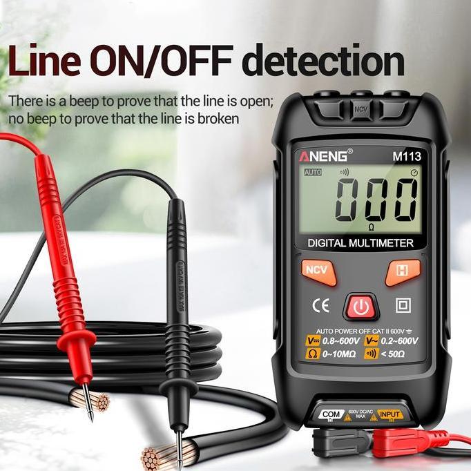 Digital Multimeter Portable NCV Non Contact 1999 Count 600V Multifunctional Intelligent Digital Mult