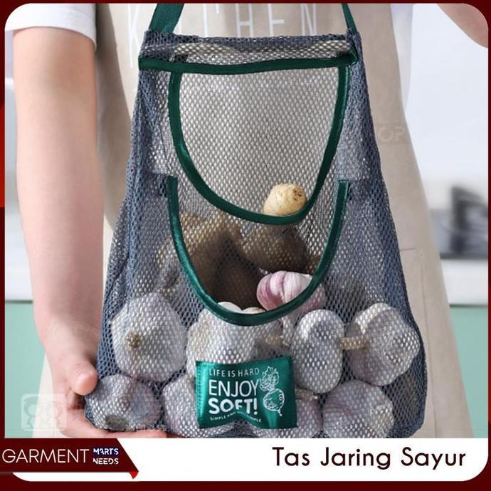 Keranjang Bawang Gantung Tempat Bawang Gantung Estetik Tas Jaring Belanja Sayur Buah Multifungsi