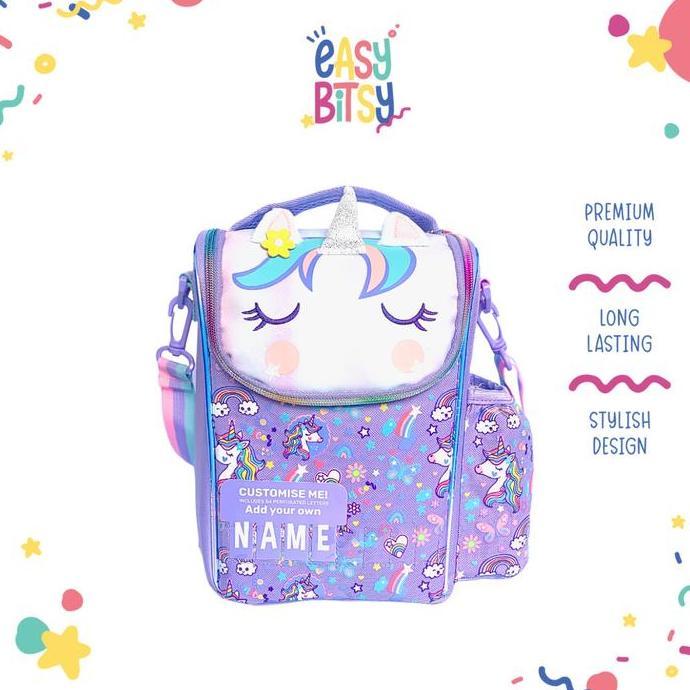Terbaru Easy Bitsy - Tas Bekal Anak Perempuan Lunch Bag Box Unicorn Tempat Makan Tk Sd - Shifu