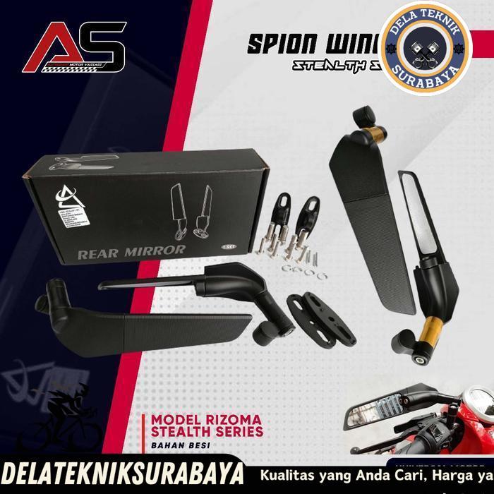 SPION WINGLET STEALTH XMAX NMAX PCX KLX R25 ZX25R CBR150R GSX NINJA MODEL  TANGKAI BESI UNIVERSAL MO