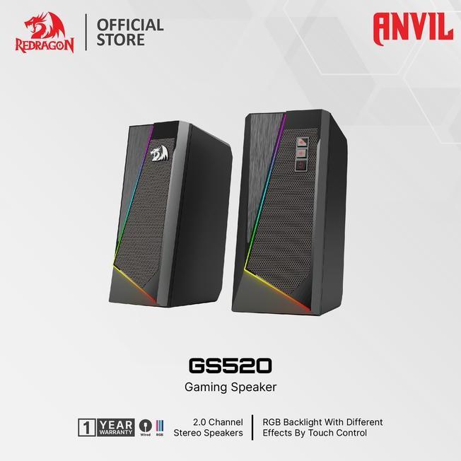 Redragon Anvil Gs520 Rgb Speaker Classic Desn And Simple Structure 2.0 Stereo Speakers