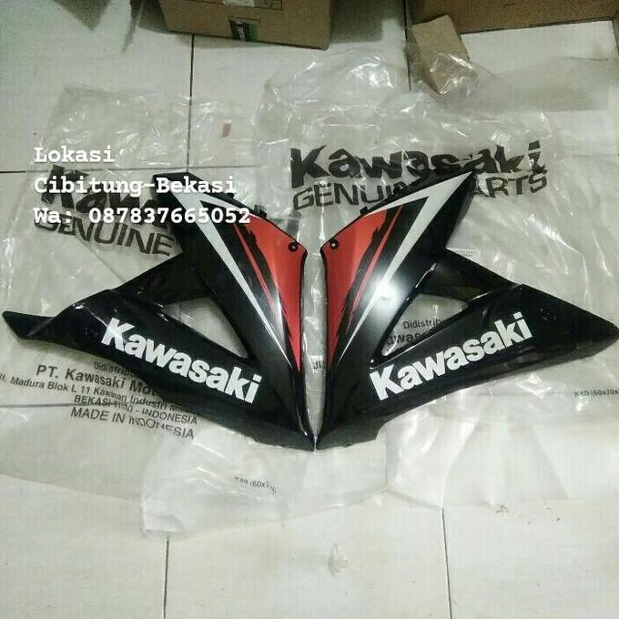 Sepasang Sayap Fairing Bawah Ninja Rr New Se Batik Oren 2014 2015