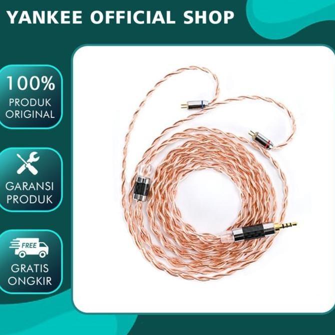 XINHS Single Crystal Copper With Mic / No Mic Earphone IEM Upgrade Cable Kabel IEM IvipQ