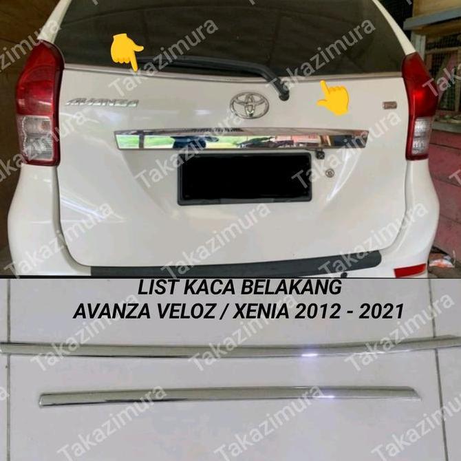 List lis pintu kaca belakang chrome crome all new Avanza Veloz Xenia