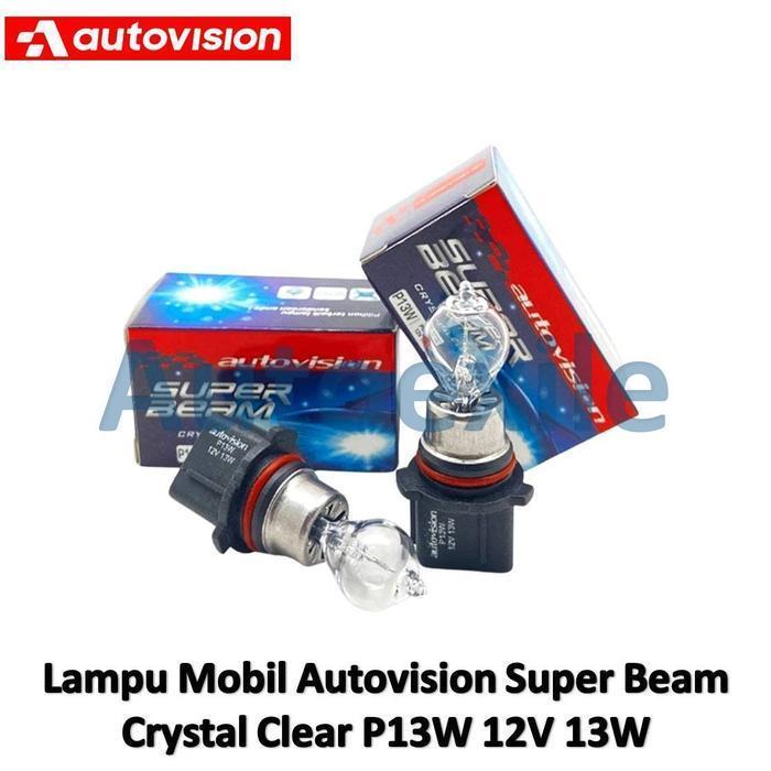 Autovision Super Beam Crystal Clear P13W 12V 13W Pg18.5D-1 Original Kuning Standard Lampu Halogen Mo