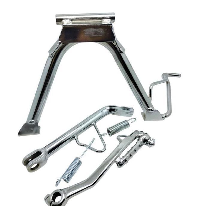 standar tengah mio j ring 14 chkrome+standar samping ring 14 chkrome+engkolan mio chkrome mio j mio 