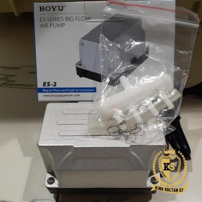 TERMURAH - Aerator boyu pompa udara akuarium Es-2 - Silver