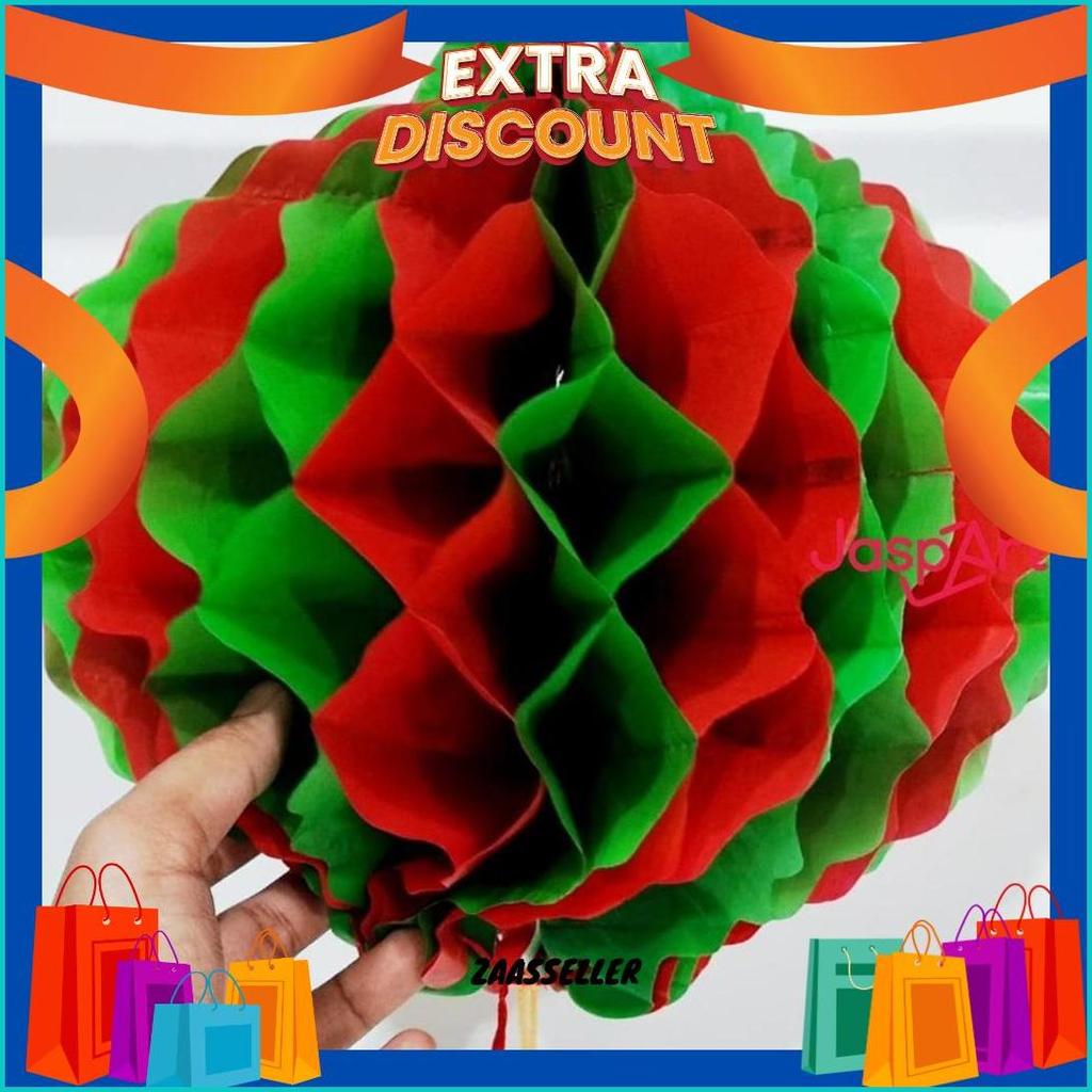 Lampion Lipat Natal Lampion Tawon Natal Edition Lampion Hijau Merah Lampion Honeycomb Natal Termurah