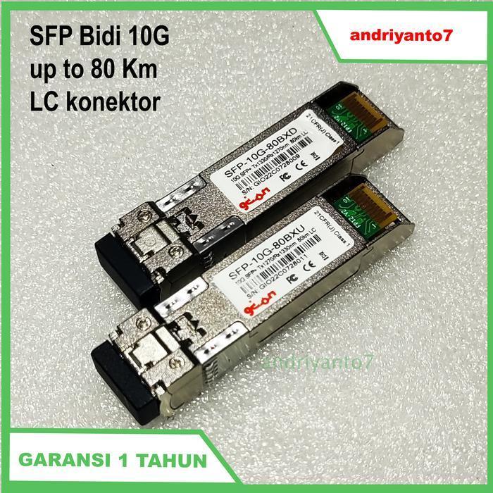 Sfp+ 10G Bidi Compatible Cisco Mikrotik Juniper 70-80Km Lc Termurah Best Quality 100% Original