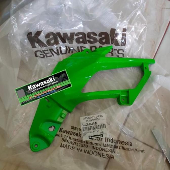 Sirip Fairing New Ninja 250 Fi 2018 Hijau Kanan Original Kawasaki