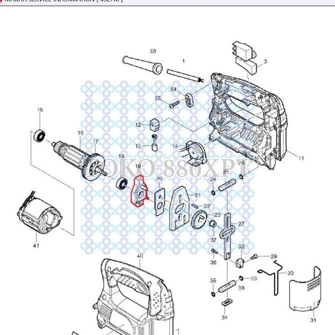 paling diminati] Bearing Case Complete Makita 4327M 4327 Jig Saw Makita 152577-2