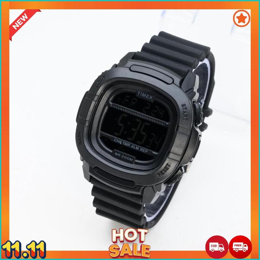 JAM TANGAN PRIA DIGITAL TIMEX STRAP TALI RUBER COD