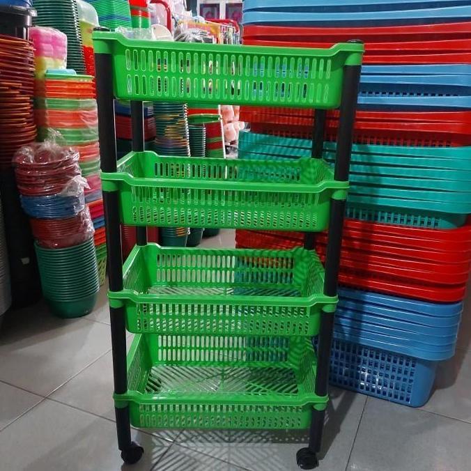 rak susun gm 4 tingkat roda / rak salon