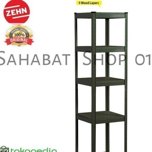 Zehn Rak Dinding Zn01-02B-B3 400*400*1600Mm Tab Shelving Black