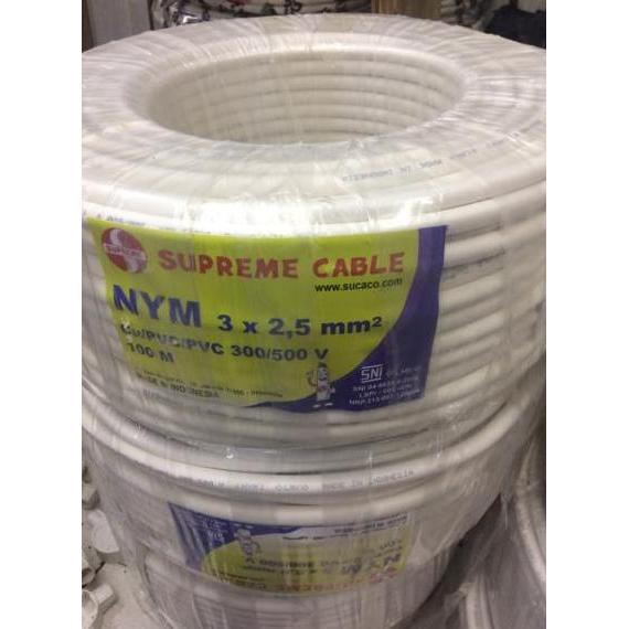 Promo Kabel NYM 3x2.5 Supreme NYM 3x2,5 Supreme NYM 3 x 2,5 mm Supreme @100m Diskon