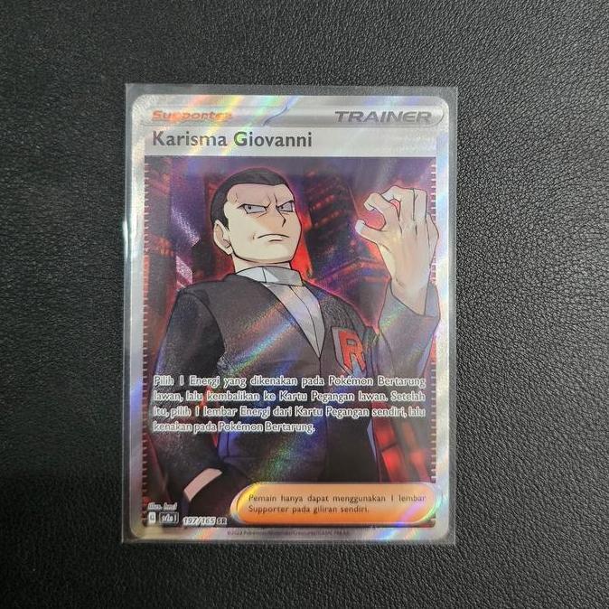 pokemon tcg sv2a 197/165 karisma giovanni sr TERMURAH