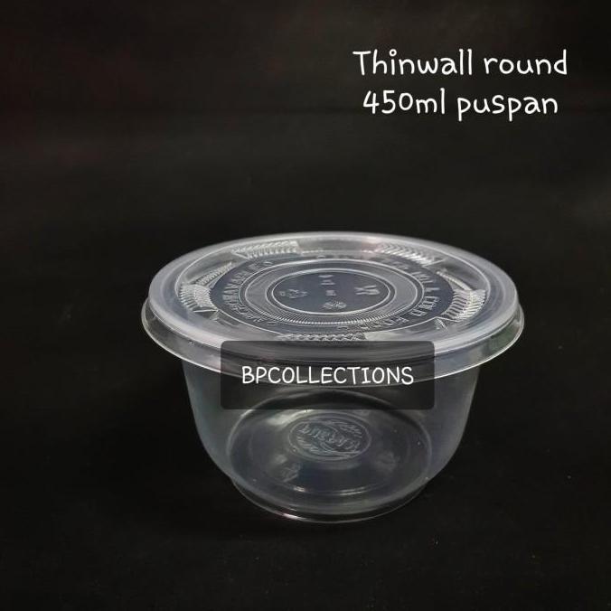 New- 1 PAK THINWALL 320ML 400 450 ml MANGKOK PLASTIK PUSPAN ECER